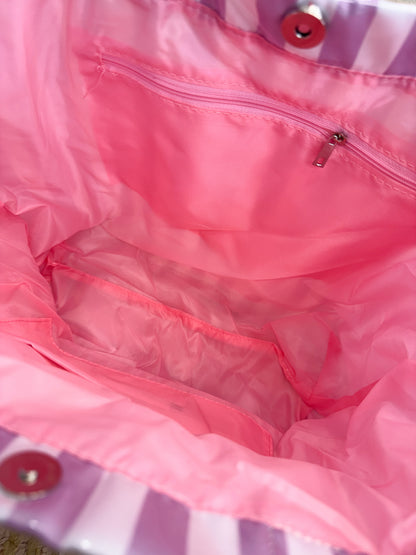 Sunny Shores Striped Waterproof Tote