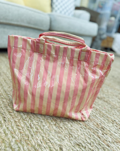 Sunny Shores Striped Waterproof Tote