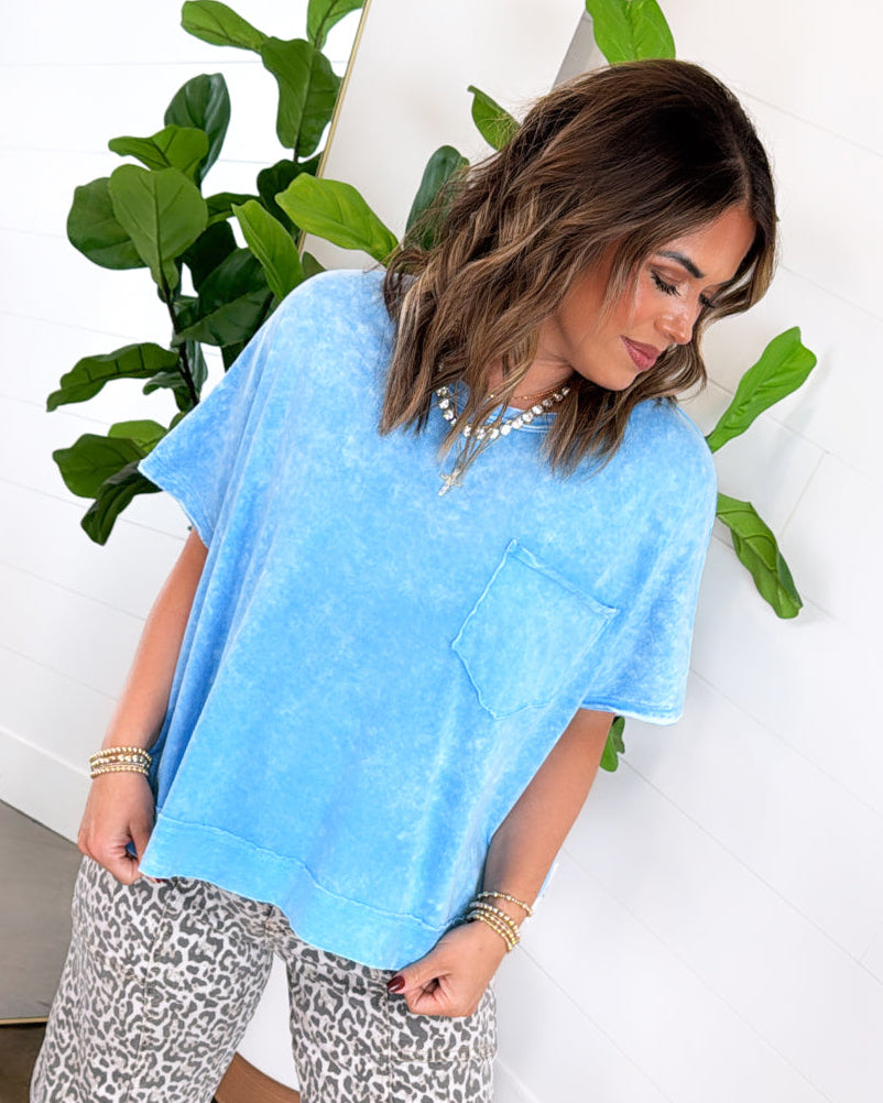 Sunfade Mineral Washed Exposed Seam Tee