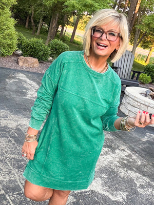 Breezy Days Washed French Terry Dress