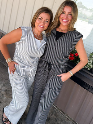 Nautical Ease Striped Top + Pants Set