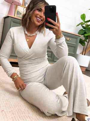 Grace In Motion Wrap Top + Pants Athleisure Set