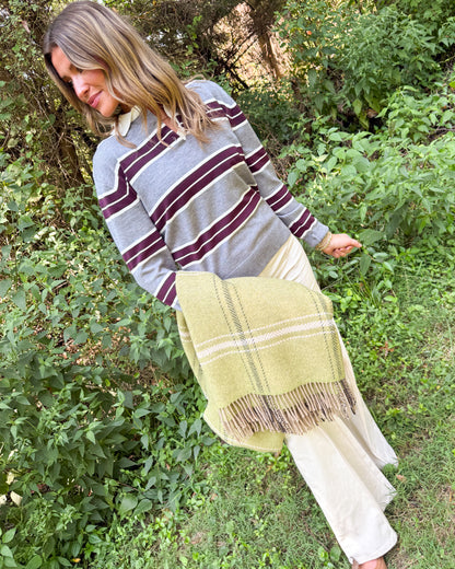 Prep Talk Striped Polo Sweater