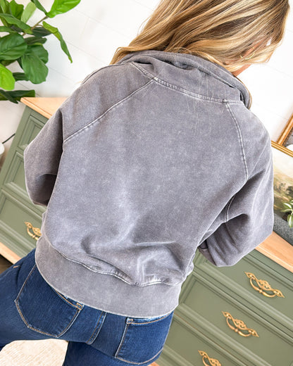 Cabin Cozy Washed Quarter Zip Pullover