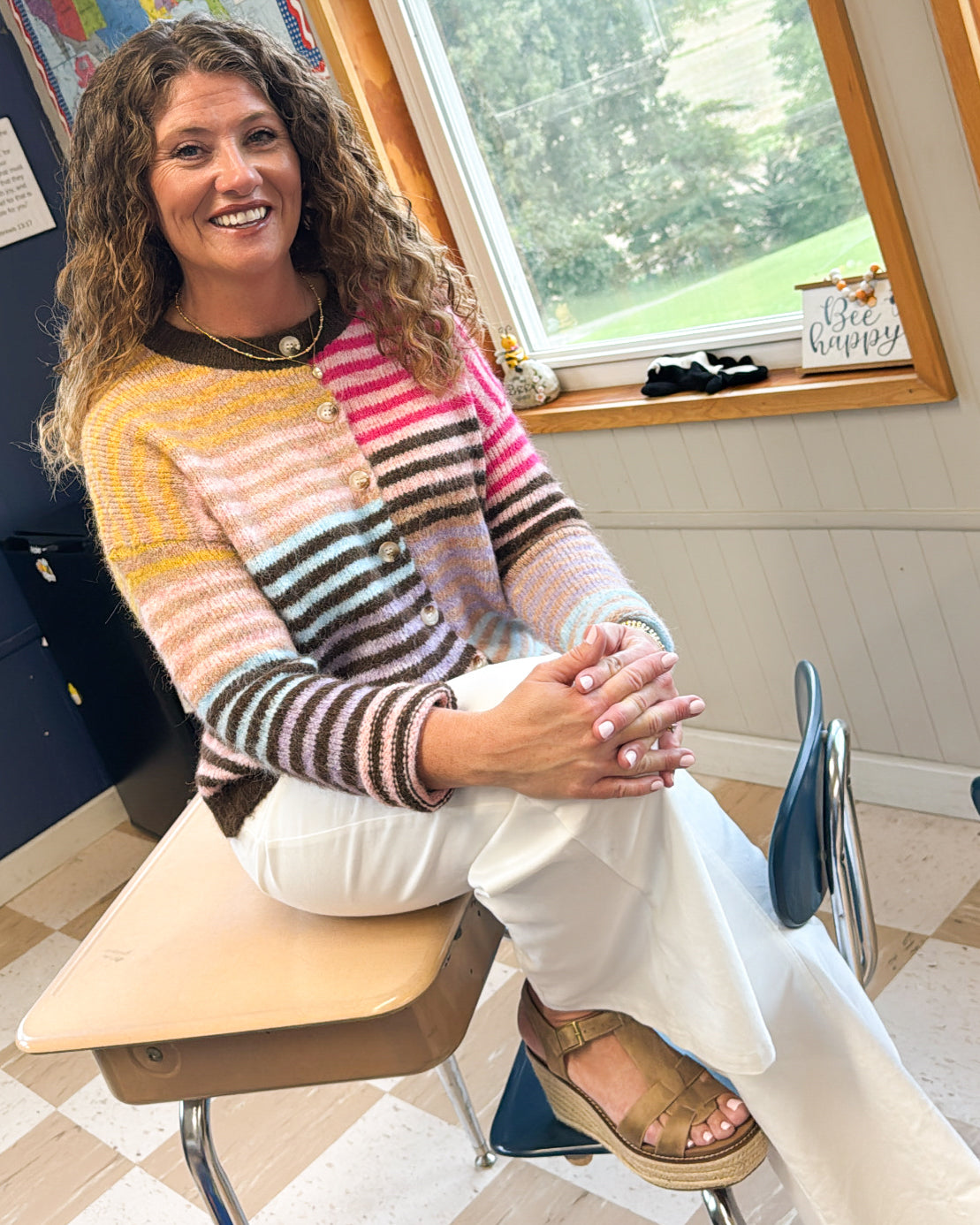 Candy Land Striped Sweater Cardigan