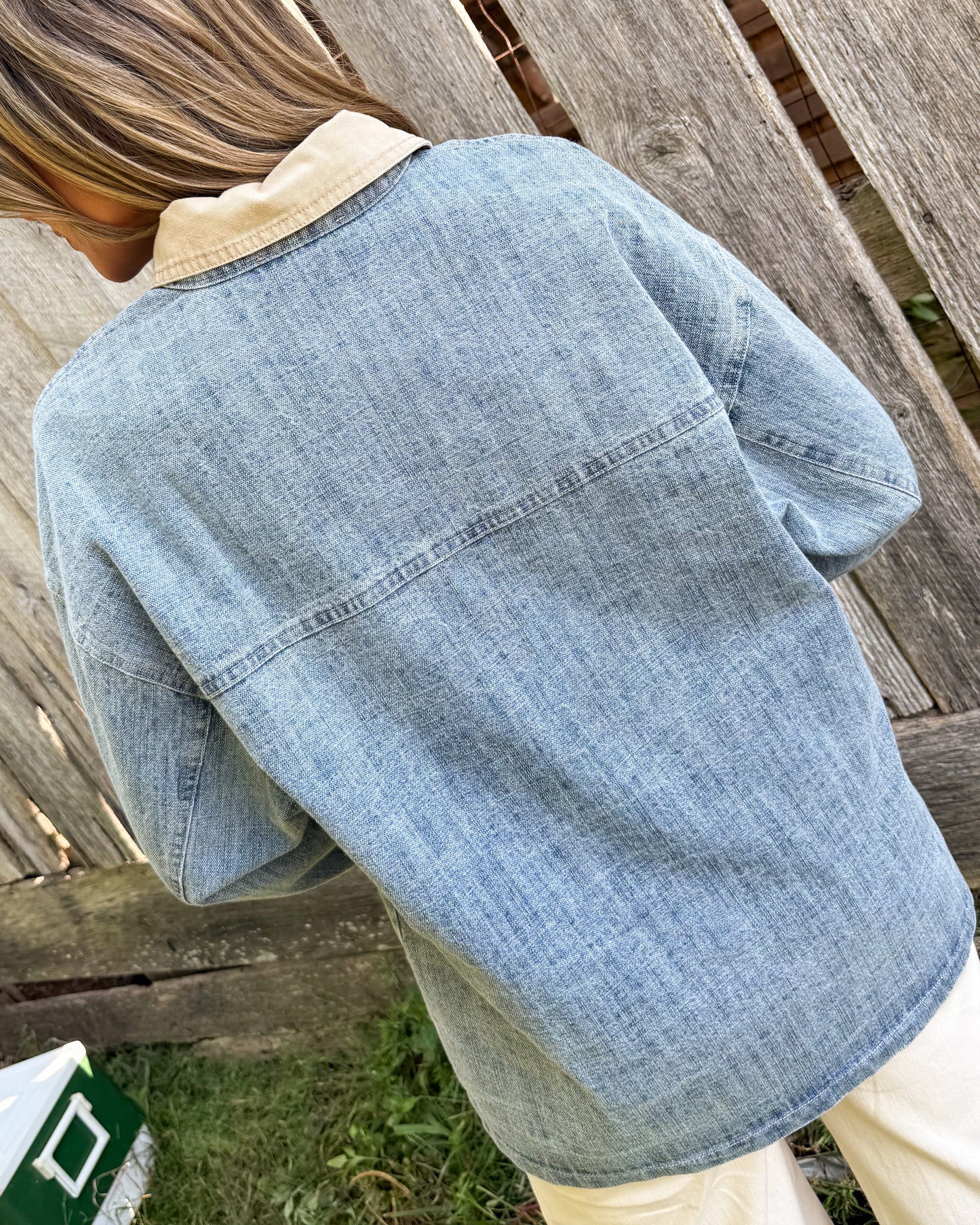 Oakley Contrast Collar Denim Barn Jacket
