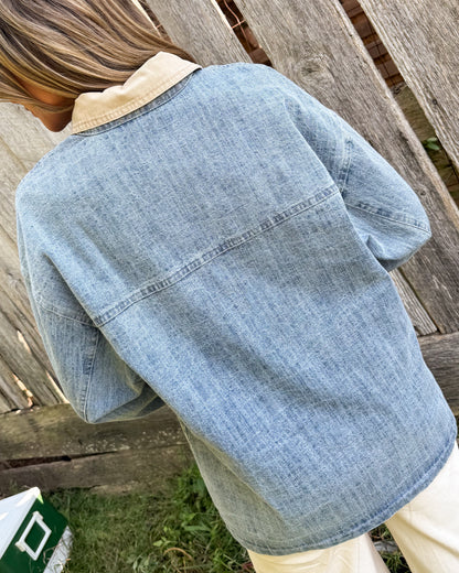 Oakley Contrast Collar Denim Barn Jacket