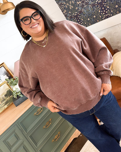 First Frost Washed Oversized Pullover