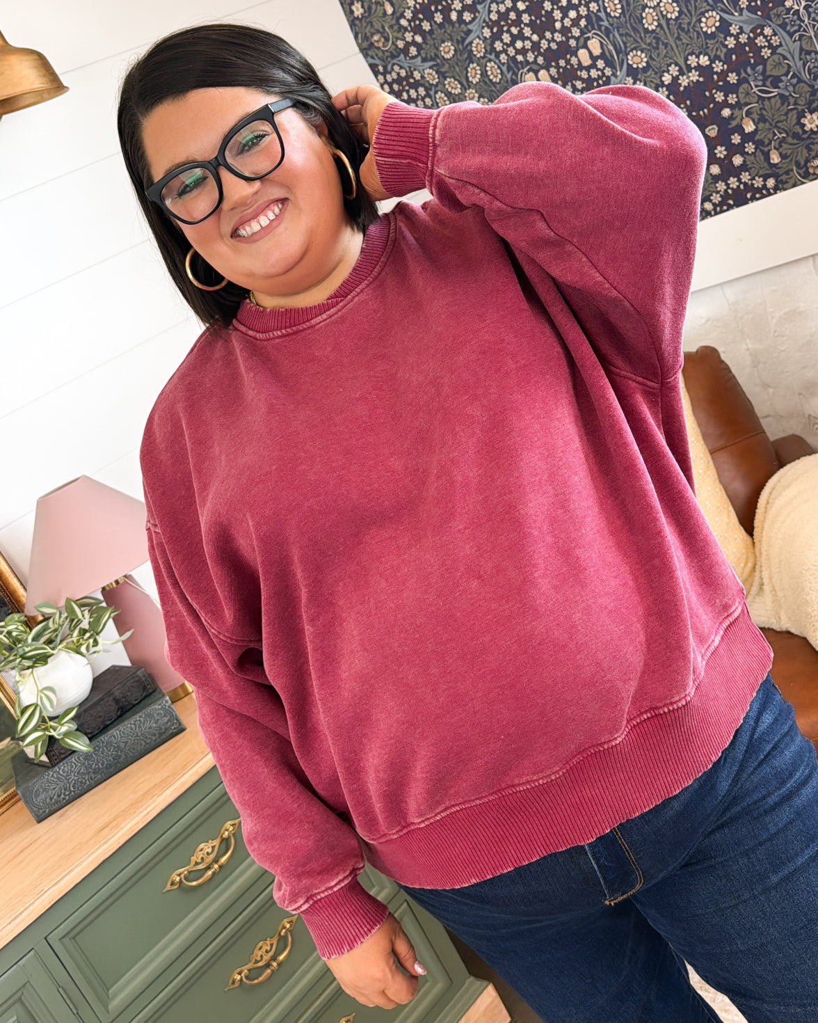 First Frost Washed Oversized Pullover