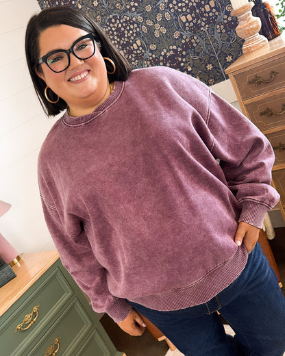 First Frost Washed Oversized Pullover