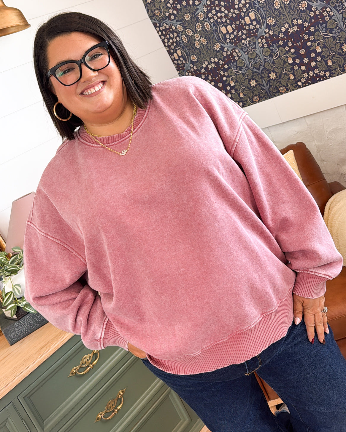 First Frost Washed Oversized Pullover