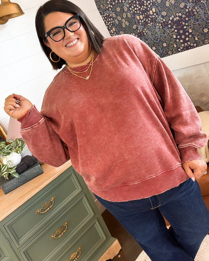 First Frost Washed Oversized Pullover