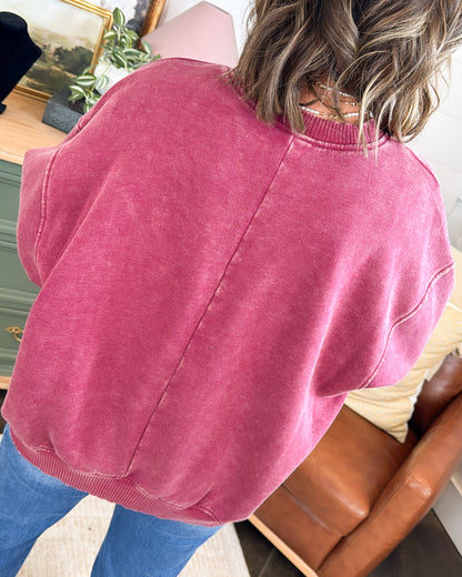 First Frost Washed Oversized Pullover