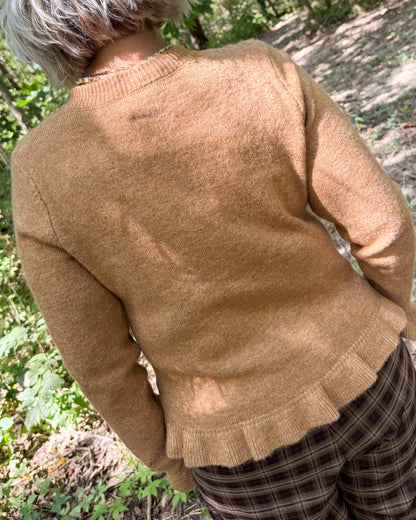 Pippa Ruffled Trim Sweater Cardigan