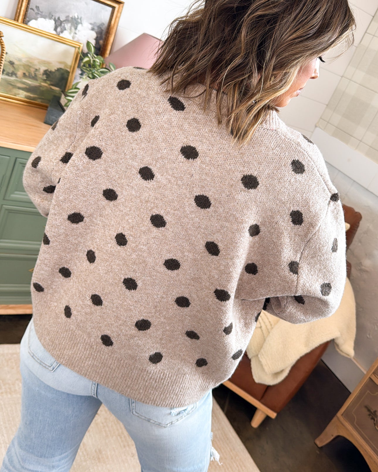 So Delightful Polka Dot Sweater