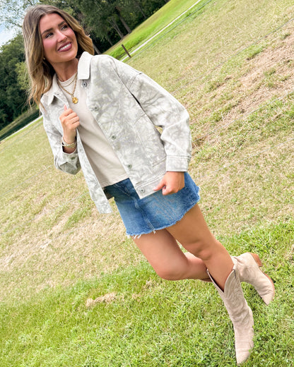 Backroads Camo Contrast Collar Jacket