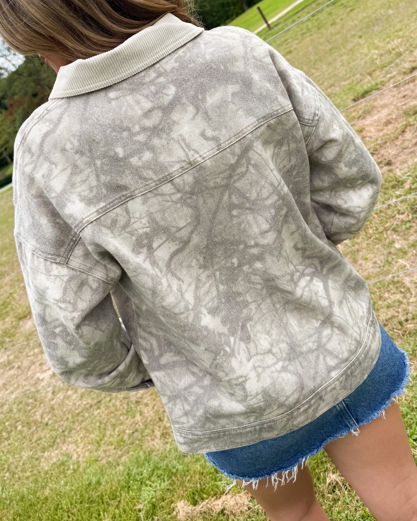 Backroads Camo Contrast Collar Jacket