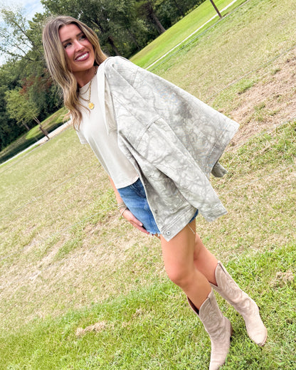 Backroads Camo Contrast Collar Jacket