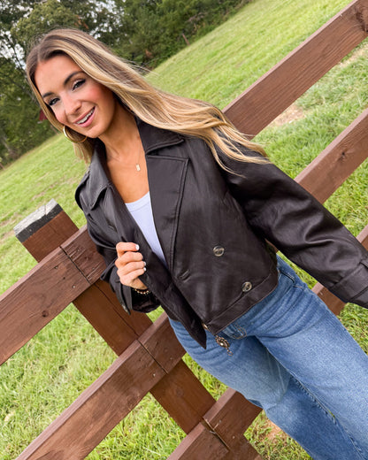 Street Style Faux Leather Jacket