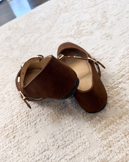 Nuri Stone Studded Mary Jane Flats