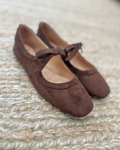 Layover Bow Tie Mary Jane Flats