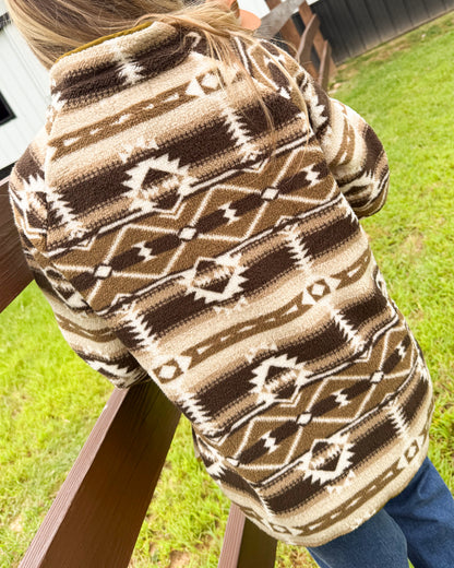 Mesa Sunset Sherpa Snap Neck Pullover