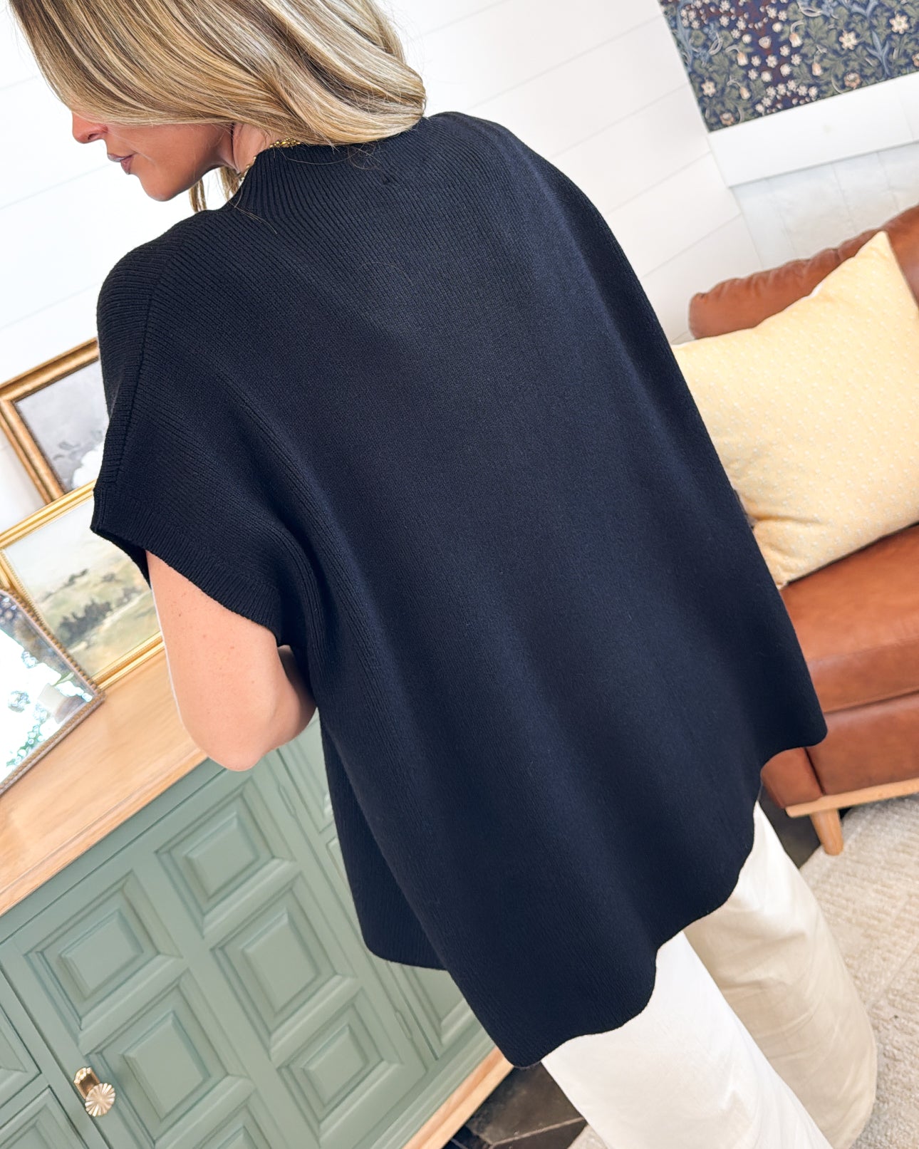 October Sky Rib Knit Dolman Sweater