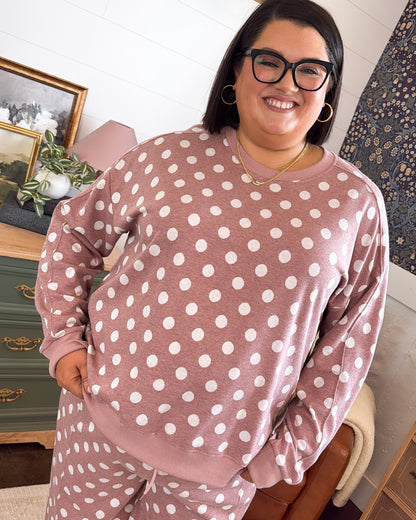 On The Spot Polka Dot Top + Pants Set