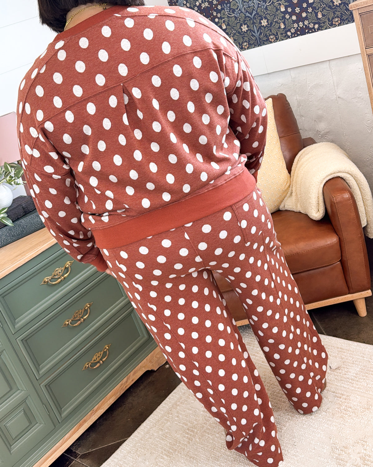 On The Spot Polka Dot Top + Pants Set