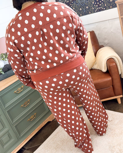 On The Spot Polka Dot Top + Pants Set