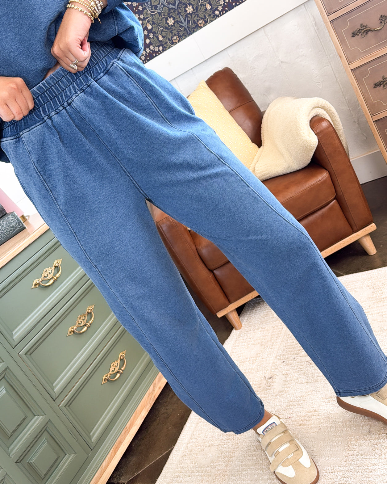Courtside Club Washed Pullover + Pants Set