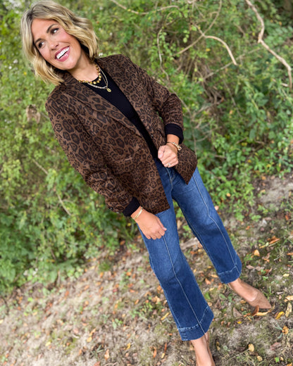 City Safari Leopard Sueded Blazer