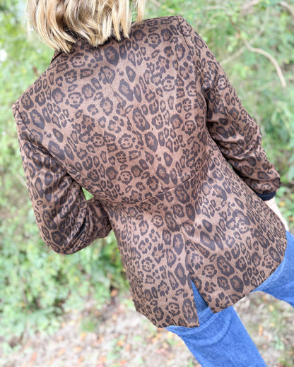 City Safari Leopard Sueded Blazer