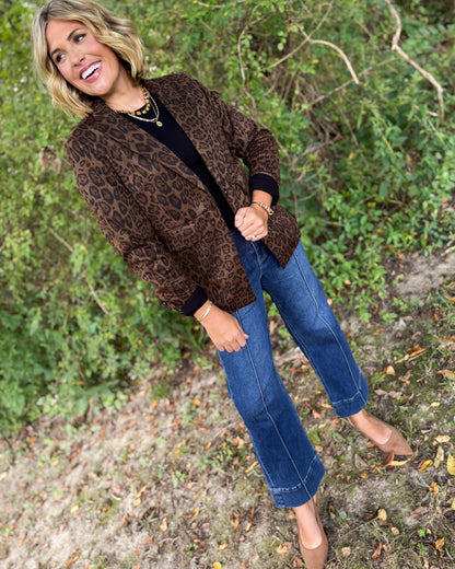 City Safari Leopard Sueded Blazer