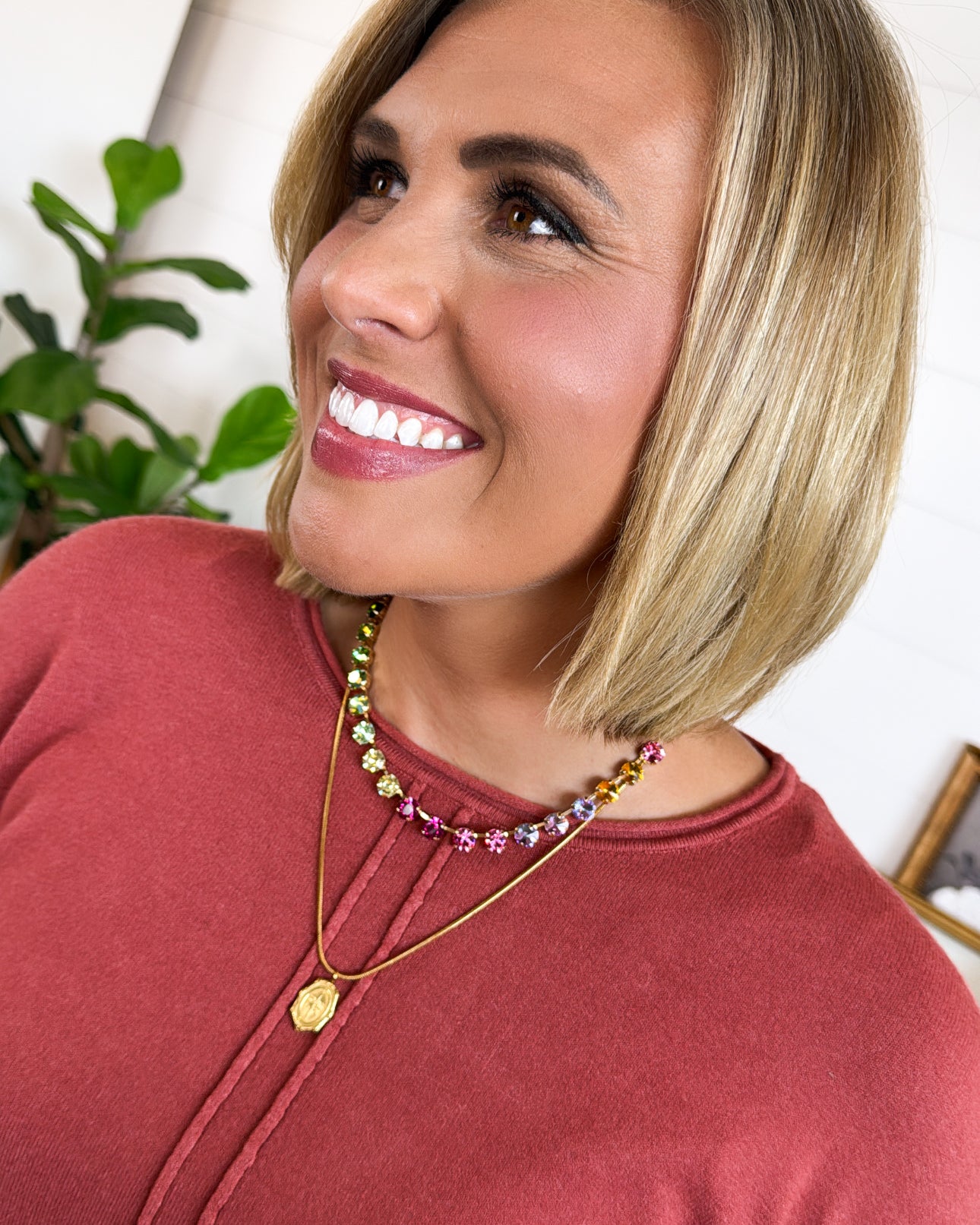 Kaleidoscope Dreams Rhinestone Necklace