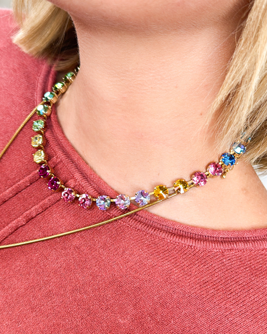 Kaleidoscope Dreams Rhinestone Necklace