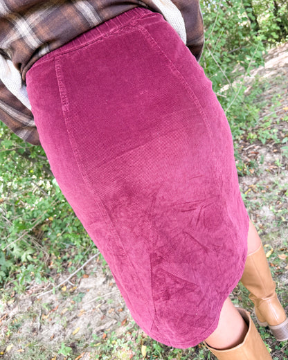 The Kensington Corduroy Midi Skirt