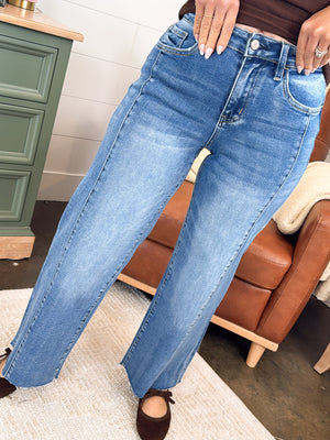Marlowe High Rise Seamed Wide Leg Pants