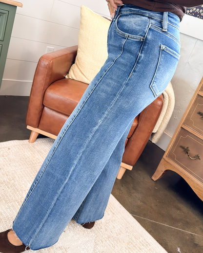 Marlowe High Rise Seamed Wide Leg Pants