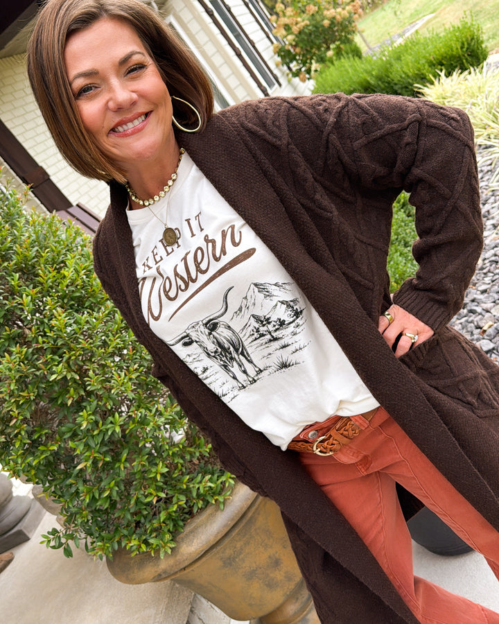 Maybelline Mixed Knit Longline Sweater Cardigan