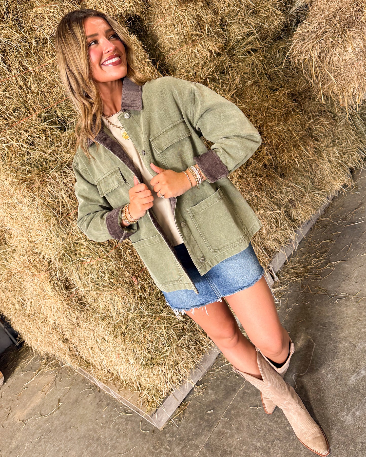 Countryside Crush Corduroy Contrast Barn Jacket
