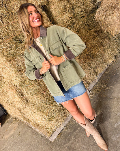 Countryside Crush Corduroy Contrast Barn Jacket