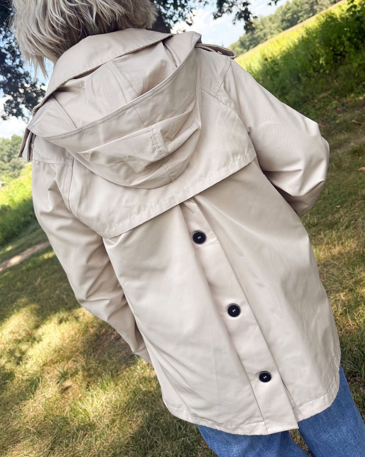 Manhattan Time Hooded Trench Coat