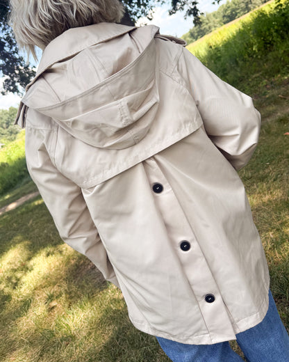 Manhattan Time Hooded Trench Coat