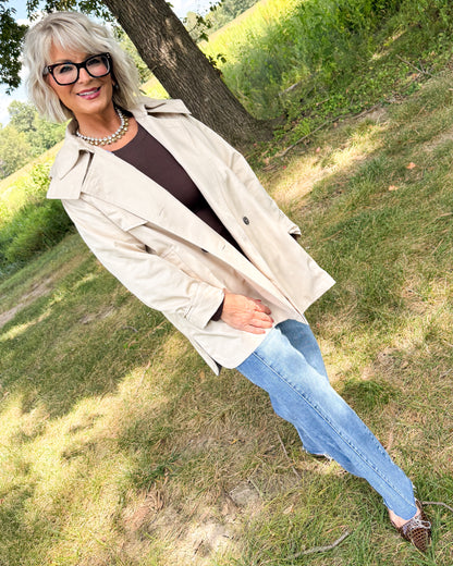 Manhattan Time Hooded Trench Coat
