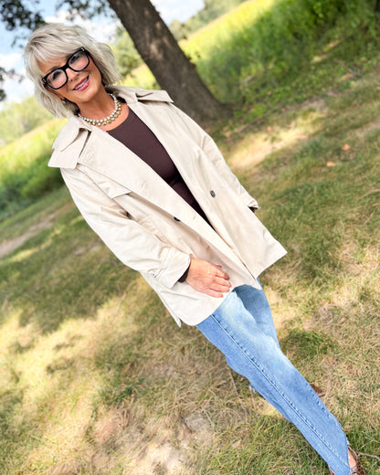 Manhattan Time Hooded Trench Coat