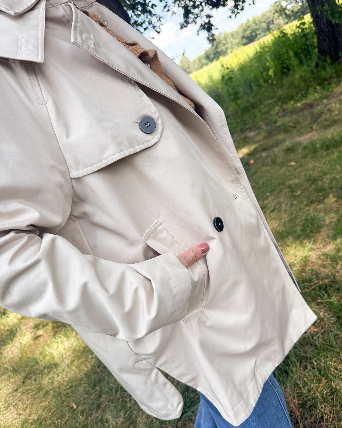 Manhattan Time Hooded Trench Coat
