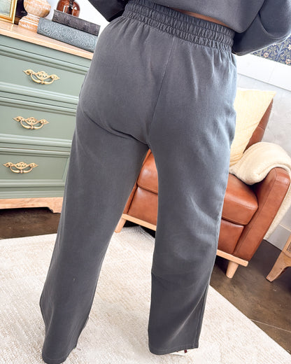 Casual Friday Washed French Terry Top + Pants Set