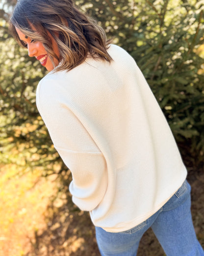 Merry Christmas Textured Knit Graphic Top