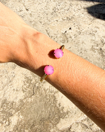 Charlotte Round Cut Cuff Bracelet